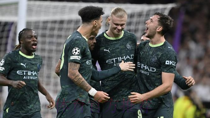 曼城2-1逆转皇马 吕迪格抱摔送点哈兰德点射 曼城2-1逆转皇马 吕迪格抱摔送点哈兰德点射